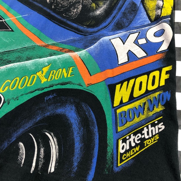 Nascar K9 Dog Racing Crazy Cats All Over Print 90s - Picture 5 of 9